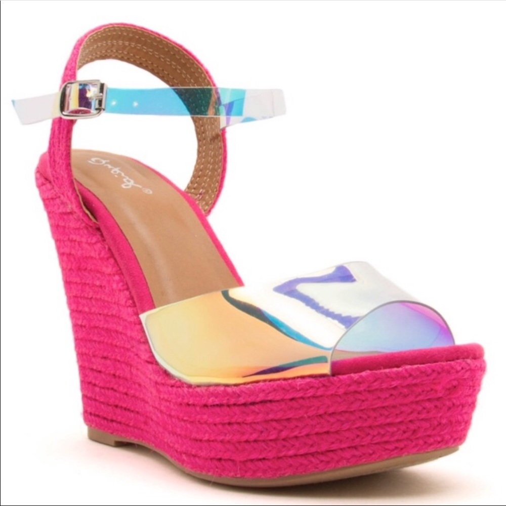Qupid holographic espadrilles size 7.5